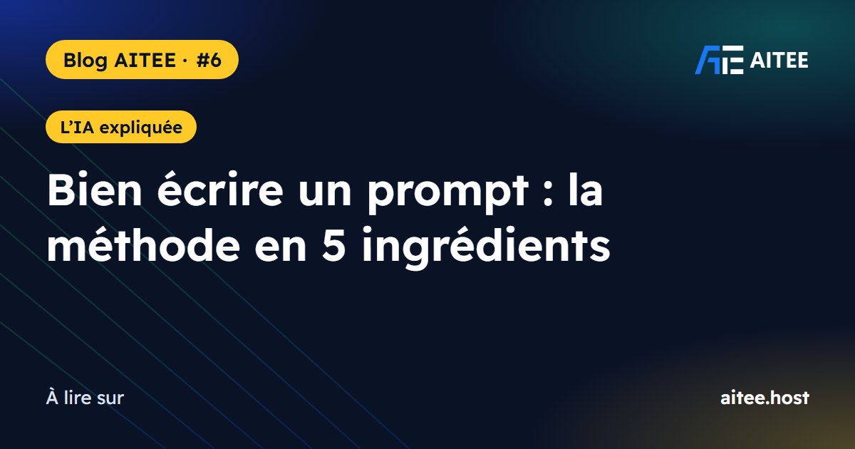 Bien écrire un prompt : la méthode en 5 ingrédients