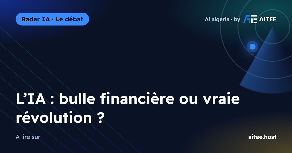 L’IA : bulle financière ou vraie révolution ?