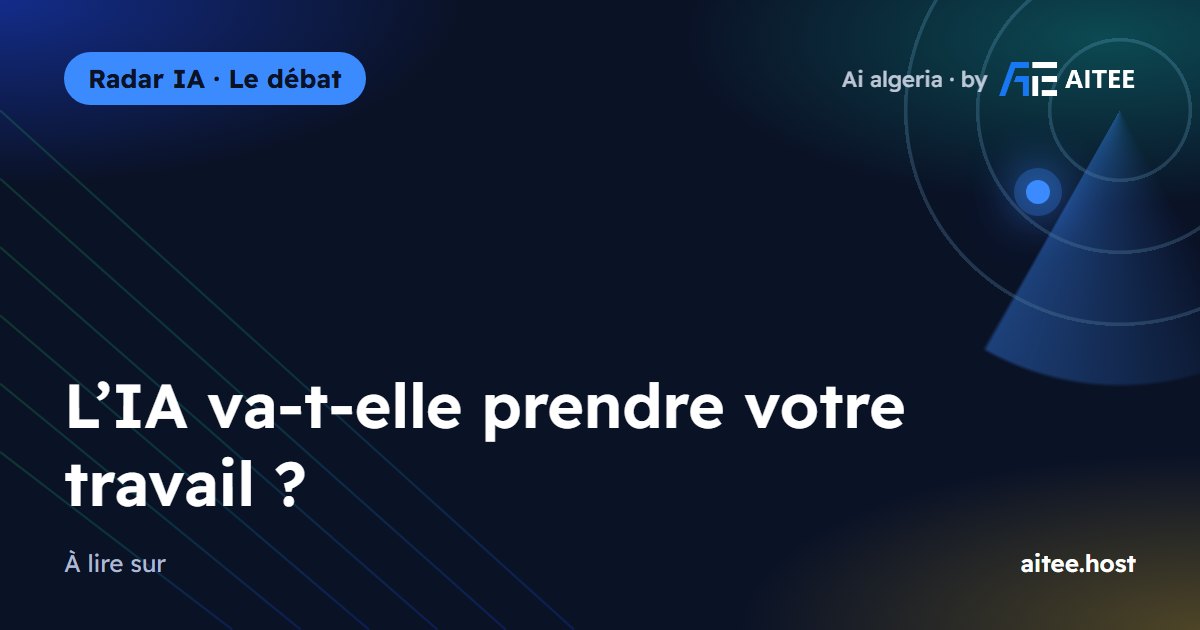 L’IA va-t-elle prendre votre travail ?