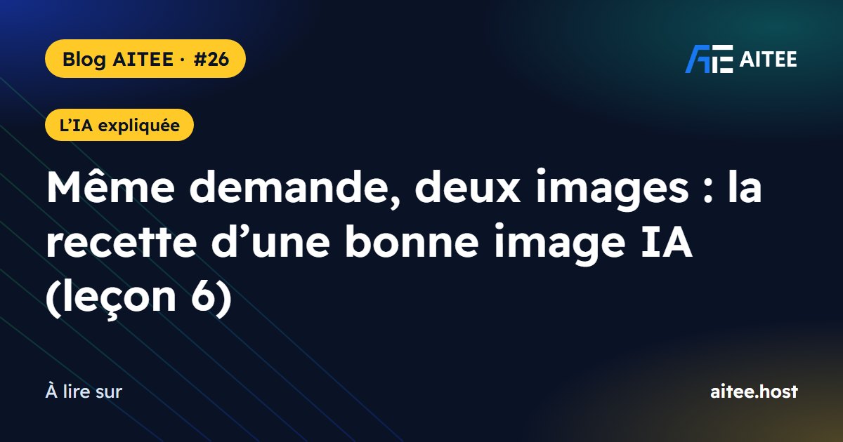 Même demande, deux images : la recette d’une bonne image IA (leçon 6)