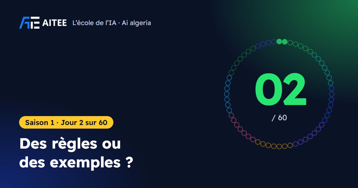 Saison 1 · Jour 2 : Des règles ou des exemples ?