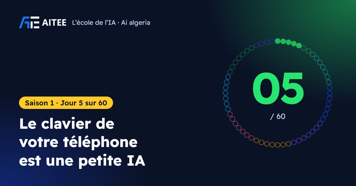Saison 1 · Jour 5 : Le clavier de votre téléphone est une petite IA