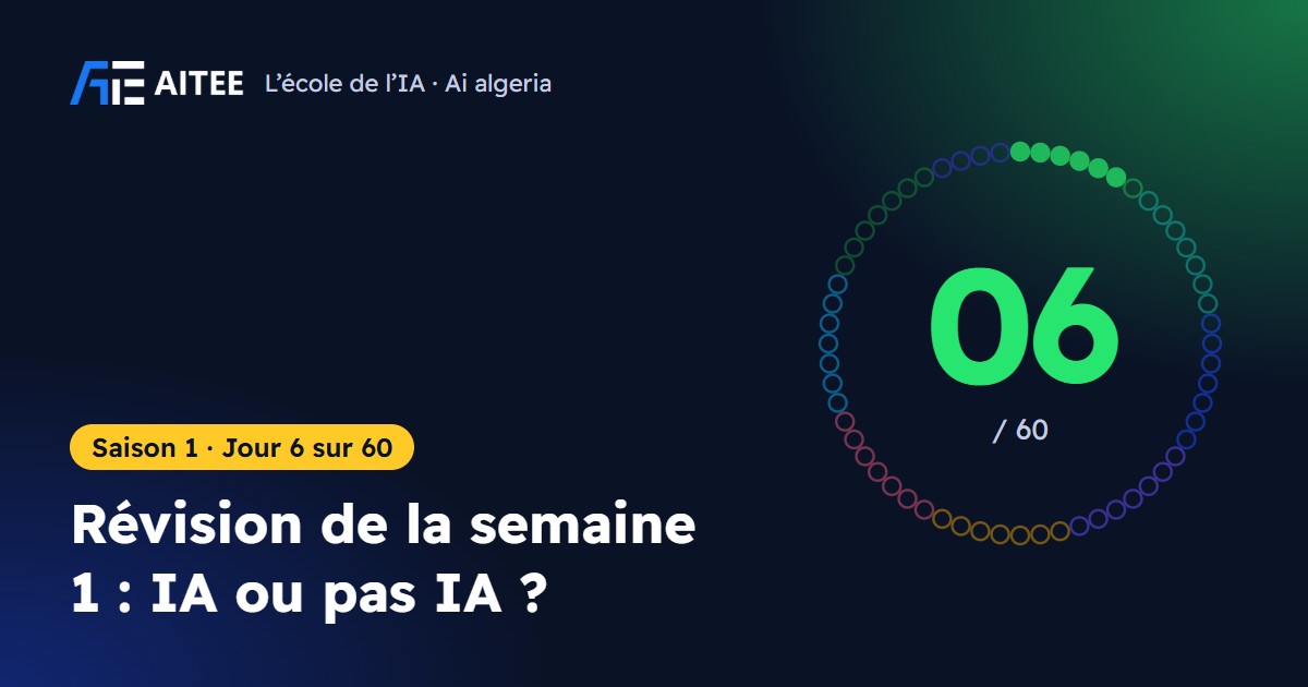 Saison 1 · Jour 6 : Révision de la semaine 1 : IA ou pas IA ?