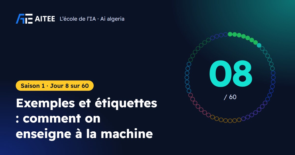 Saison 1 · Jour 8 : Exemples et étiquettes : comment on enseigne à la machine