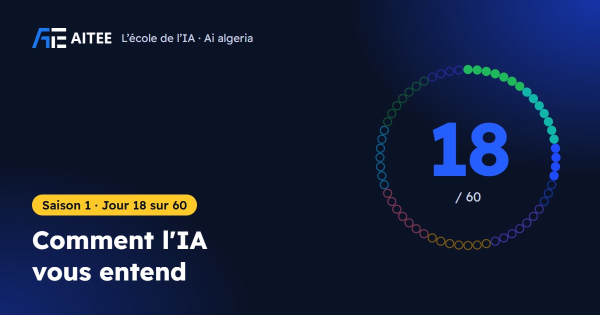 Saison 1 · Jour 18 : Comment l’IA vous entend