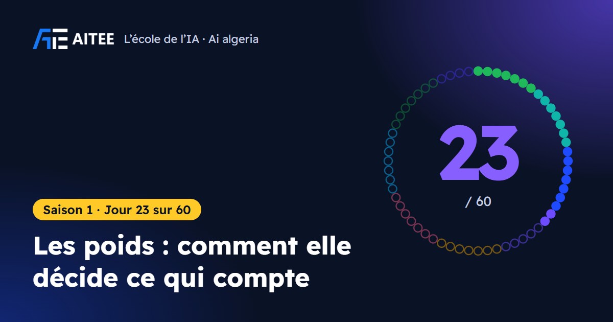 Saison 1 · Jour 23 : Les poids : comment elle décide ce qui compte