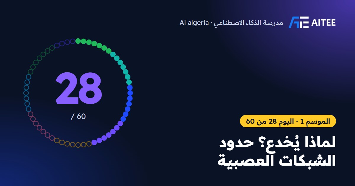 الموسم 1 · اليوم 28: لماذا يُخدع؟ حدود الشبكات العصبية