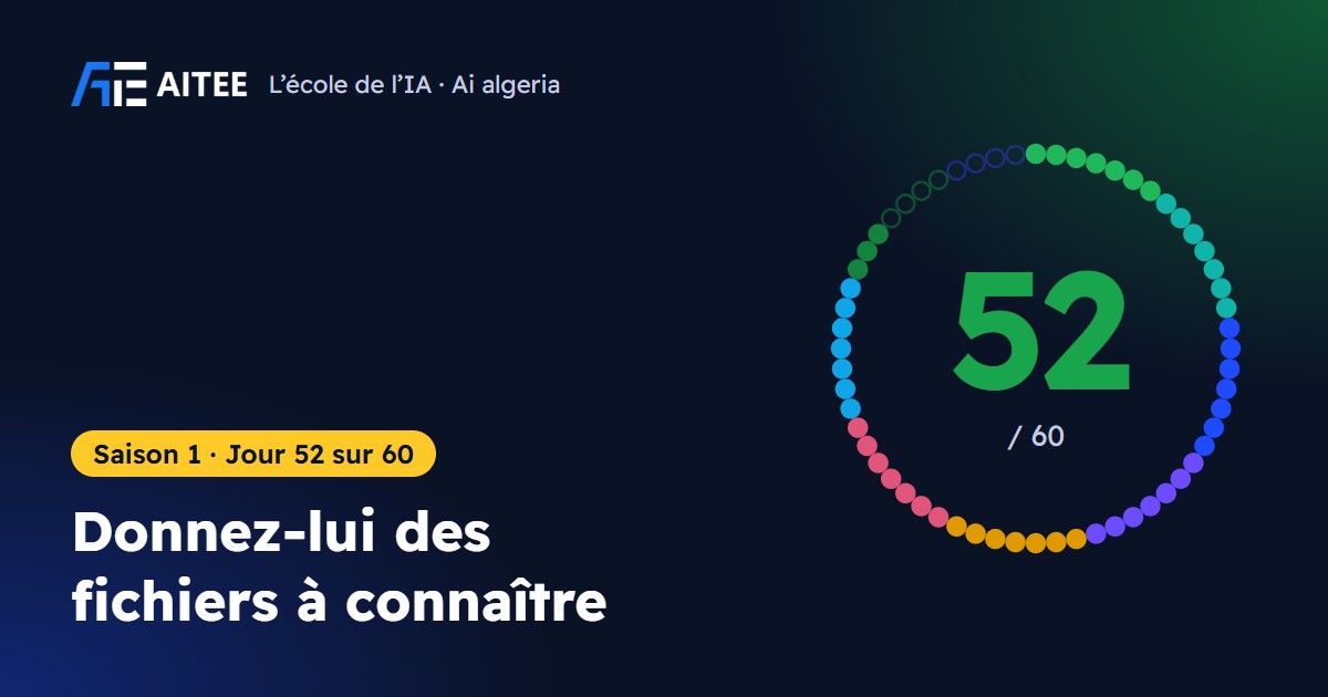 Saison 1 · Jour 52 : Donnez-lui des fichiers à connaître