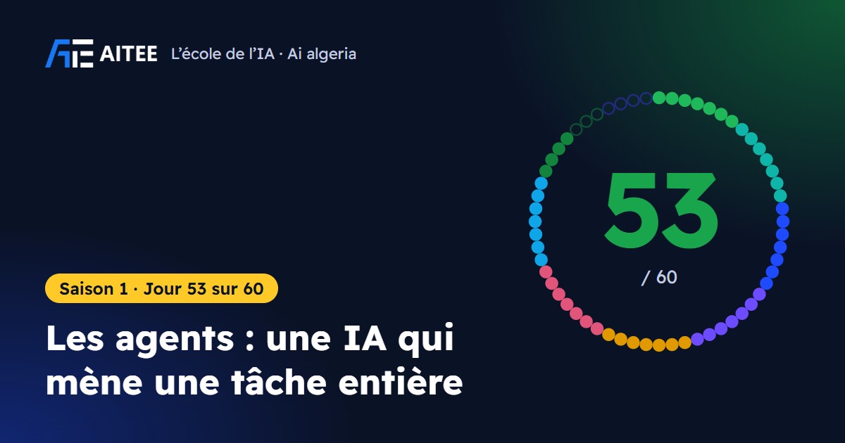 Saison 1 · Jour 53 : Les agents : une IA qui mène une tâche entière
