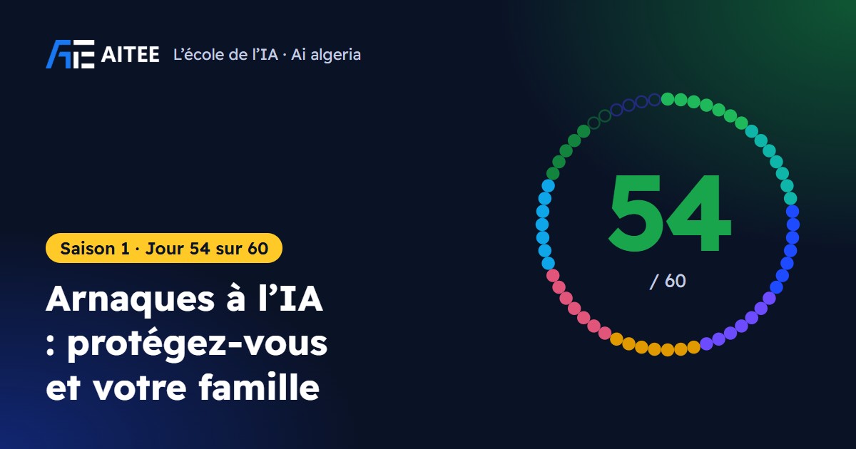 Saison 1 · Jour 54 : Arnaques à l’IA : protégez-vous et votre famille