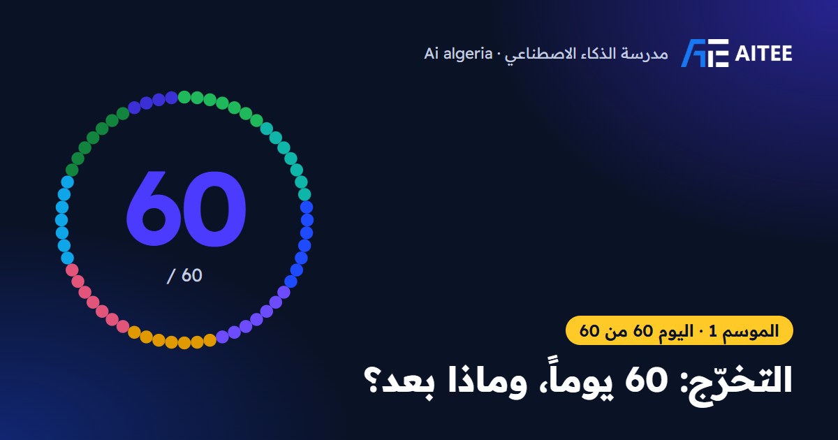 الموسم 1 · اليوم 60: التخرّج: 60 يوماً، وماذا بعد؟